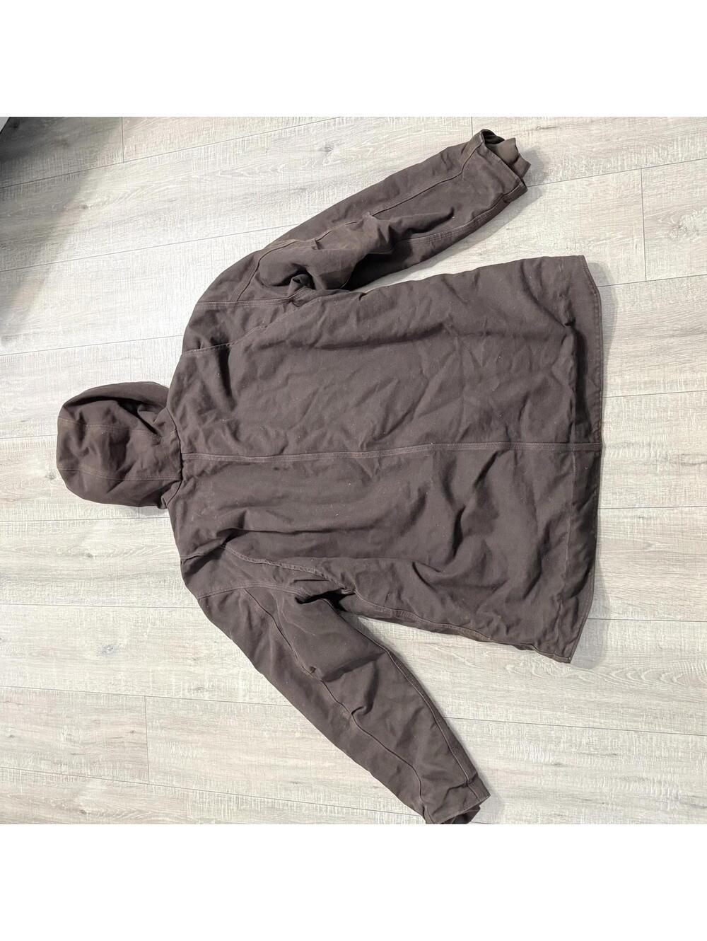 Carhart Coat C95 Dk Brown Duck Sherpa Lined Hooded Sandstone RIPCO Jacket Men XL - Picture 3 of 12